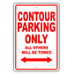 Ford Contour Parking Only All Others Will Be Towed Aluminum Decor Garage Sign