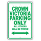 Ford Crown Victoria Parking Only All Others Will Be Towed Aluminum Decor Garage Sign