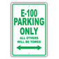 Ford E 100 Parking Only All Others Will Be Towed Aluminum Decor Garage Sign