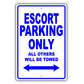 Ford Escort Parking Only All Others Will Be Towed Aluminum Decor Garage Sign