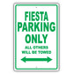 Ford Fiesta Parking Only All Others Will Be Towed Aluminum Decor Garage Sign