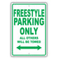 Ford Freestyle Parking Only All Others Will Be Towed Aluminum Decor Garage Sign