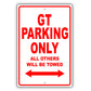 Ford Gt Parking Only All Others Will Be Towed Aluminum Decor Garage Sign