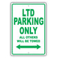 Ford Ltd Parking Only All Others Will Be Towed Aluminum Decor Garage Sign