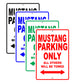Ford Mustang Parking Only All Others Will Be Towed Aluminum Decor Garage Sign