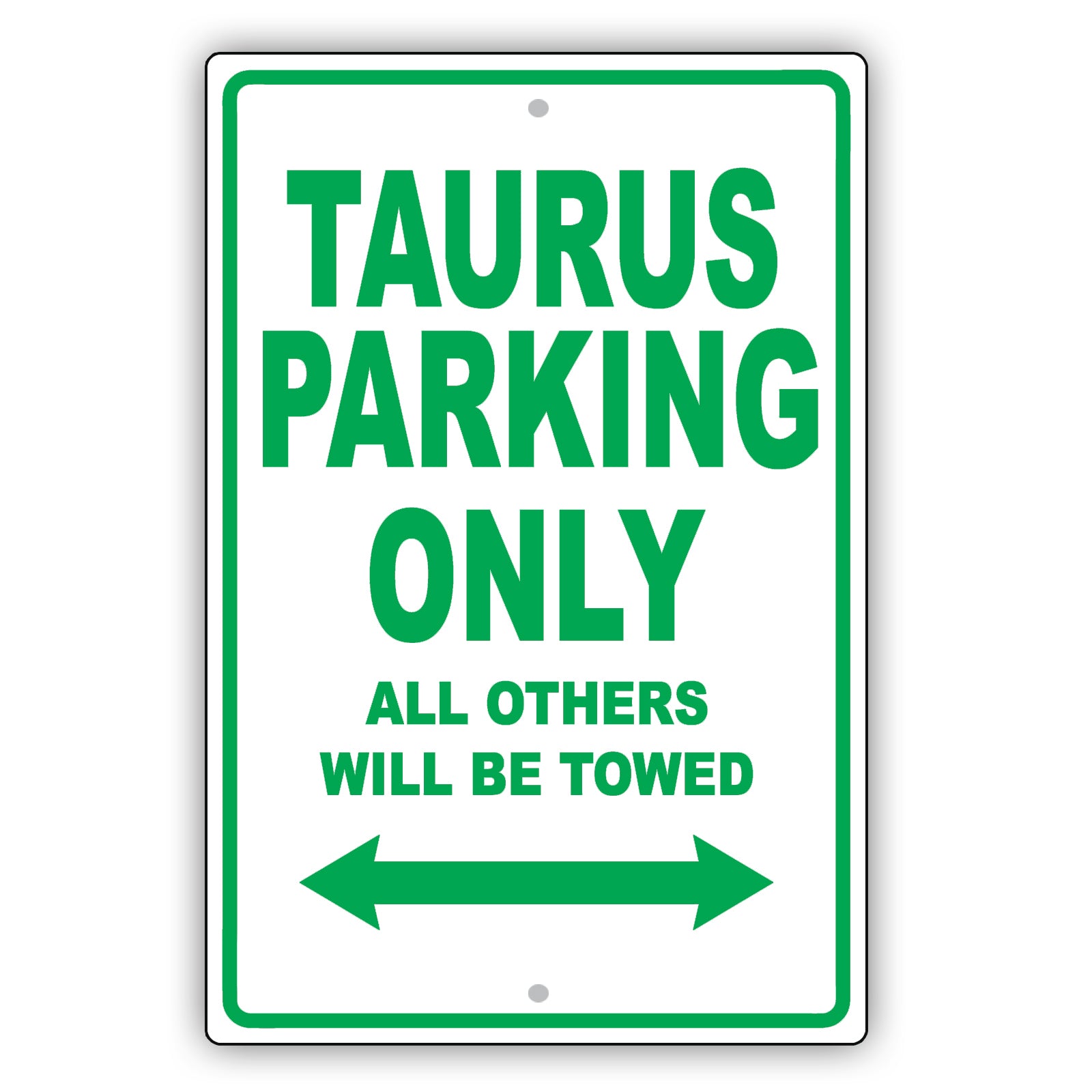 Ford Taurus Parking Only All Others Will Be Towed Aluminum Decor Garage Sign