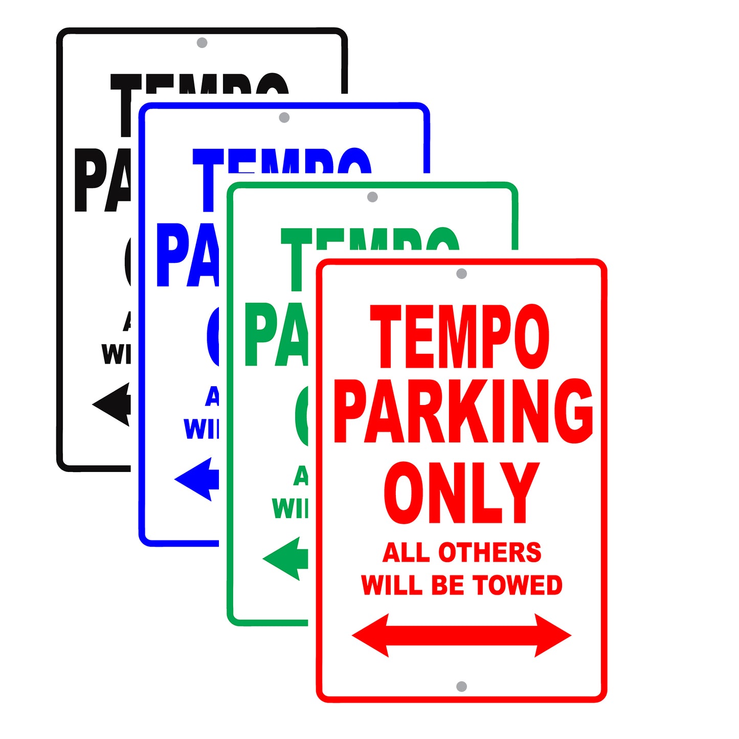 Ford Tempo Parking Only All Others Will Be Towed Aluminum Decor Garage Sign