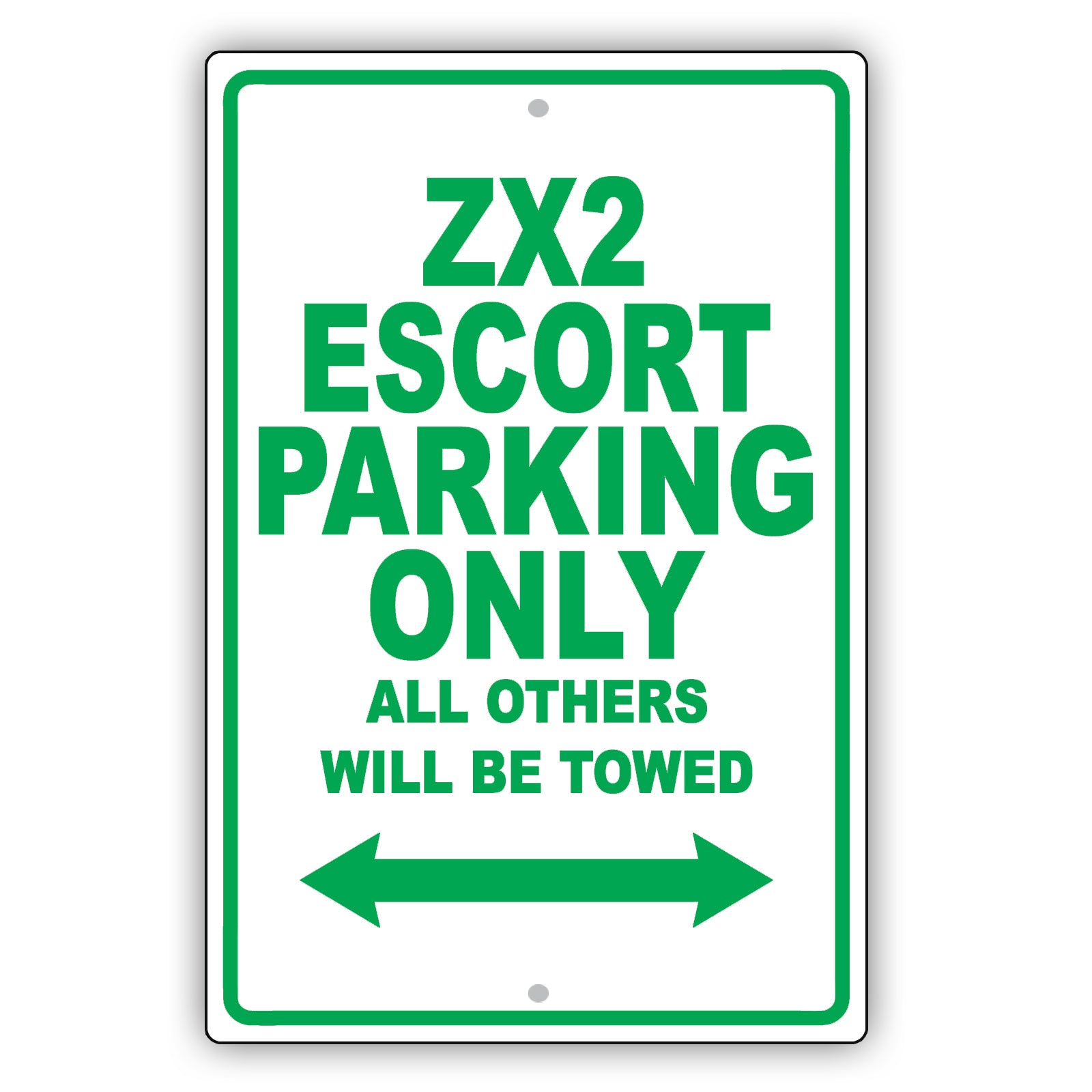 Ford Zx2 Escort Parking Only All Others Will Be Towed Aluminum Decor Garage Sign
