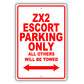 Ford Zx2 Escort Parking Only All Others Will Be Towed Aluminum Decor Garage Sign