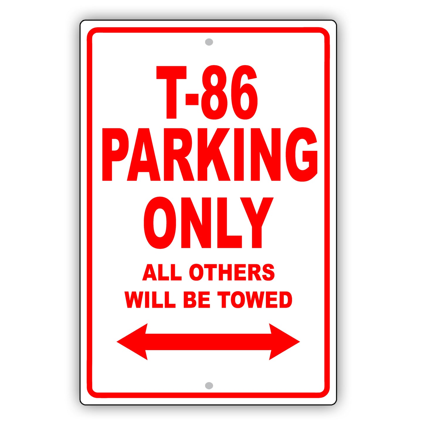 Toyota 86 Parking Only All Others Will Be Towed Aluminum Decor Garage Sign