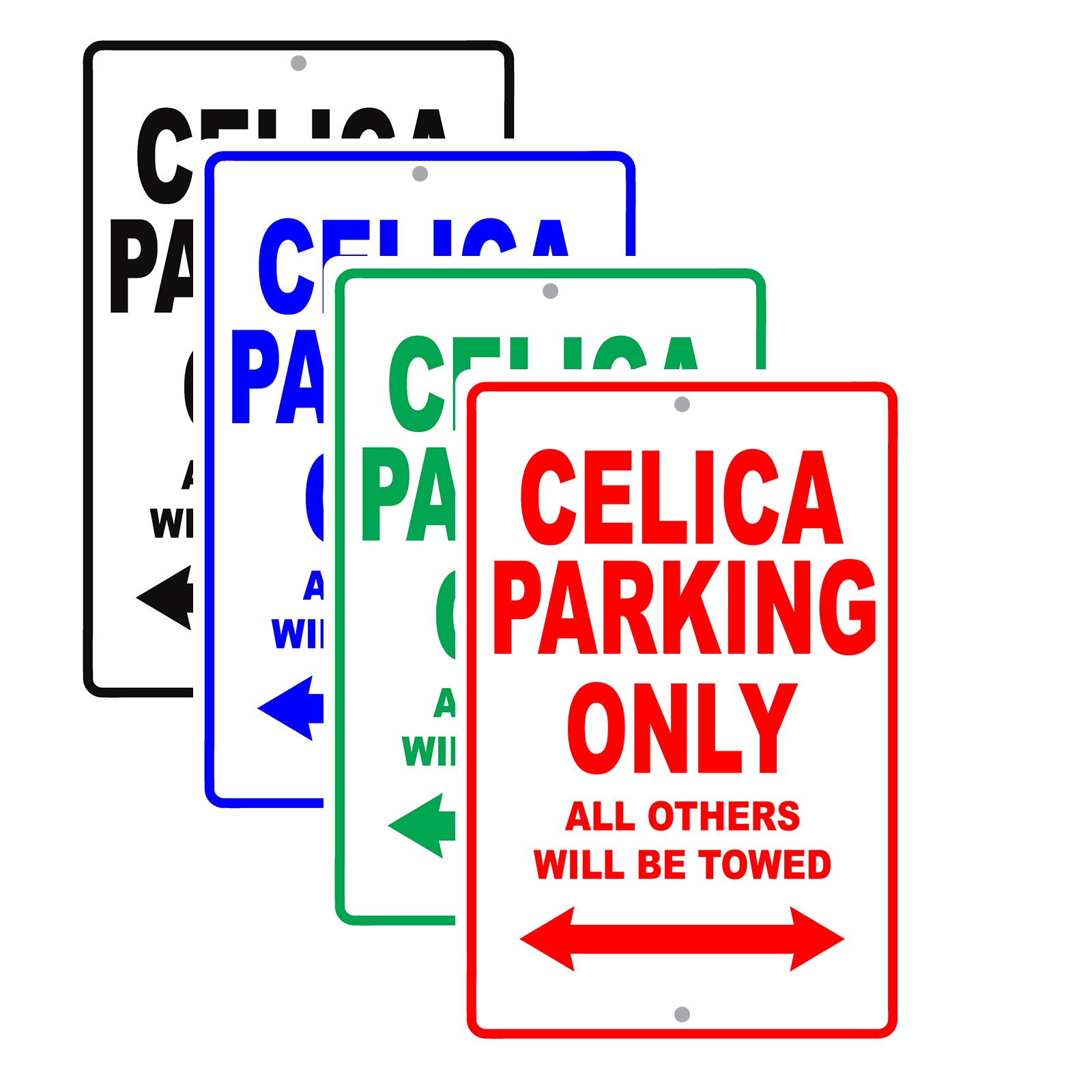 Toyota Celica Parking Only All Others Will Be Towed Aluminum Decor Garage Sign