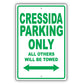 Toyota Cressida Parking Only All Others Will Be Towed Aluminum Decor Garage Sign