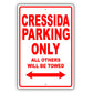 Toyota Cressida Parking Only All Others Will Be Towed Aluminum Decor Garage Sign