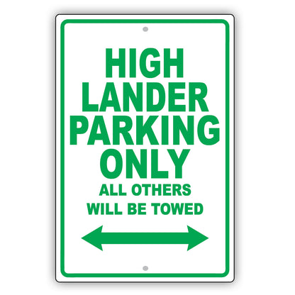 Toyota Highlander Parking Only All Others Will Be Towed Aluminum Decor Garage Sign