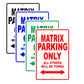 Toyota Matrix Parking Only All Others Will Be Towed Aluminum Decor Garage Sign