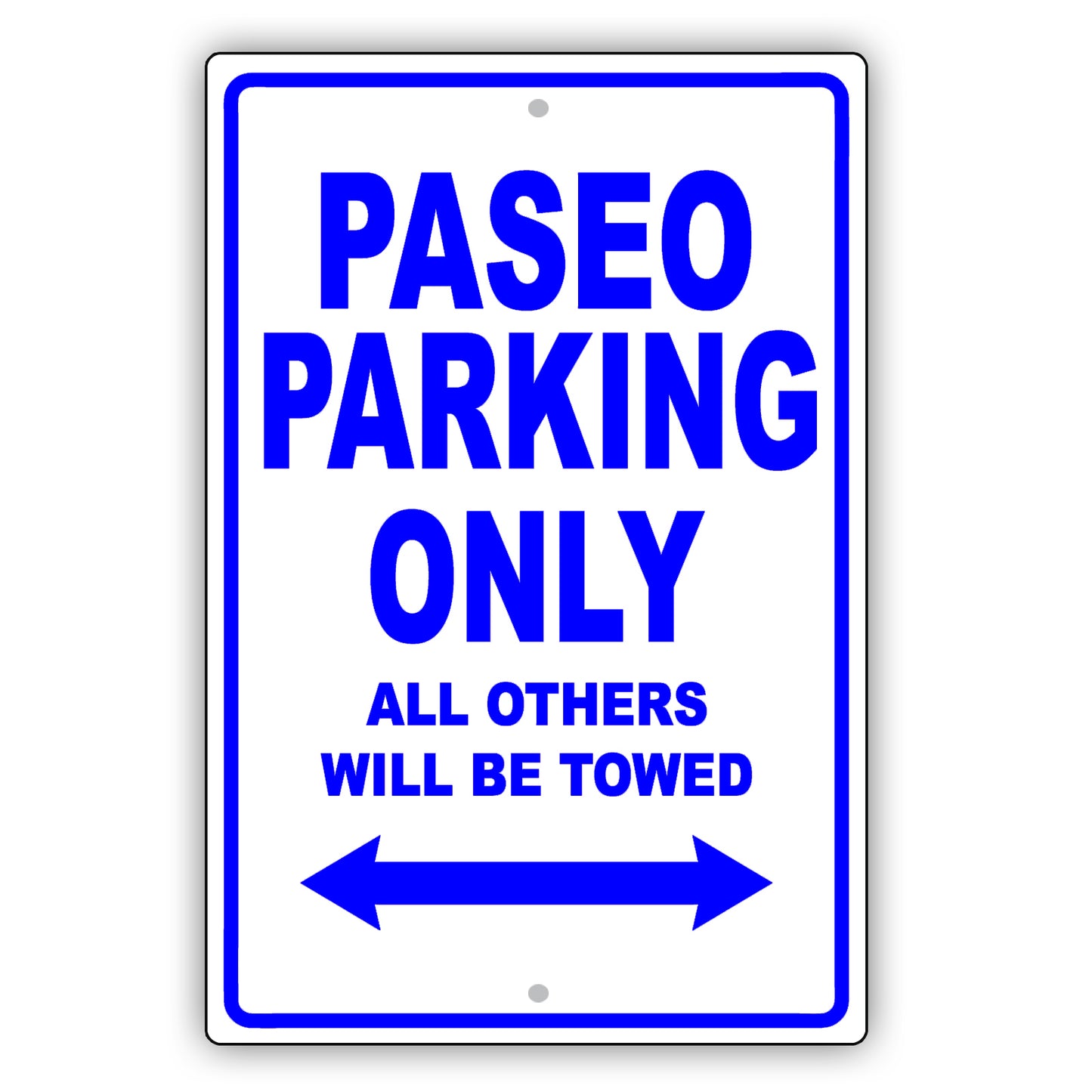Toyota Paseo Parking Only All Others Will Be Towed Aluminum Decor Garage Sign