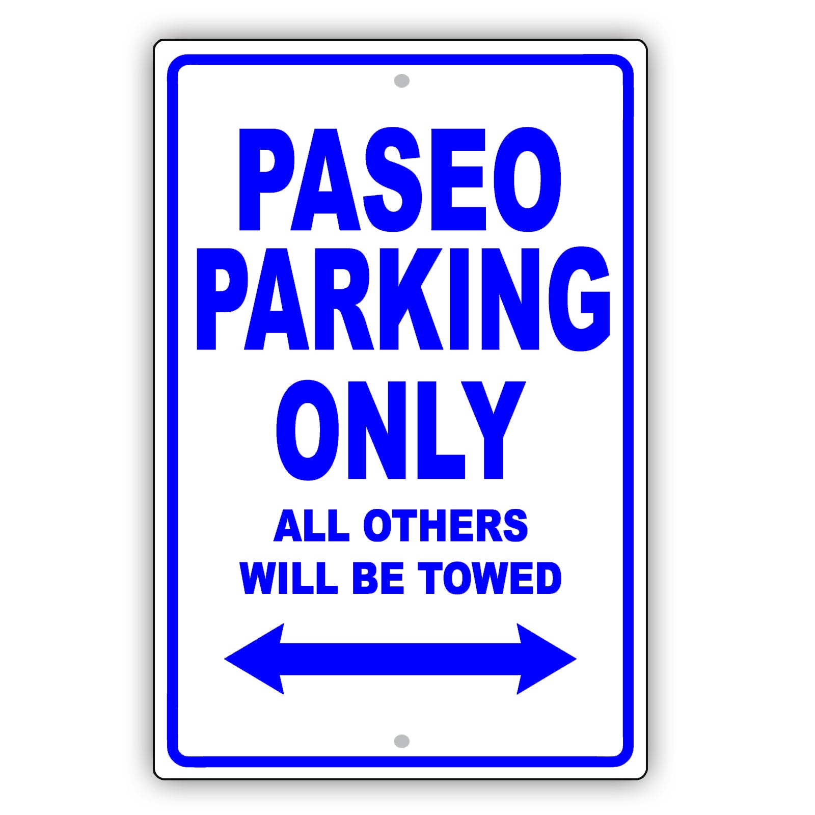 Toyota Paseo Parking Only All Others Will Be Towed Aluminum Decor Garage Sign