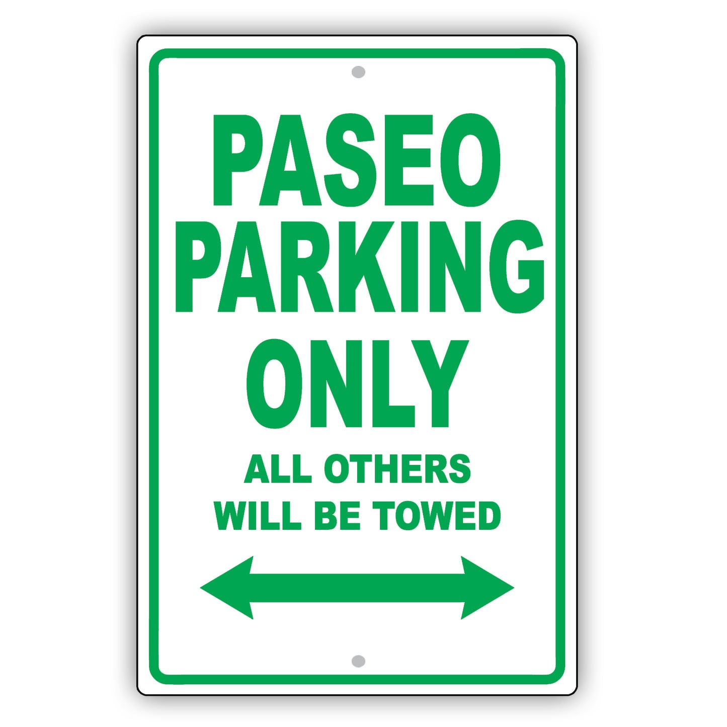 Toyota Paseo Parking Only All Others Will Be Towed Aluminum Decor Garage Sign