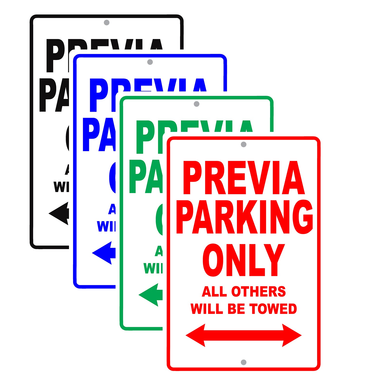 Toyota Previa Parking Only All Others Will Be Towed Aluminum Decor Garage Sign
