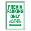 Toyota Previa Parking Only All Others Will Be Towed Aluminum Decor Garage Sign