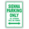 Toyota Sienna Parking Only All Others Will Be Towed Aluminum Decor Garage Sign