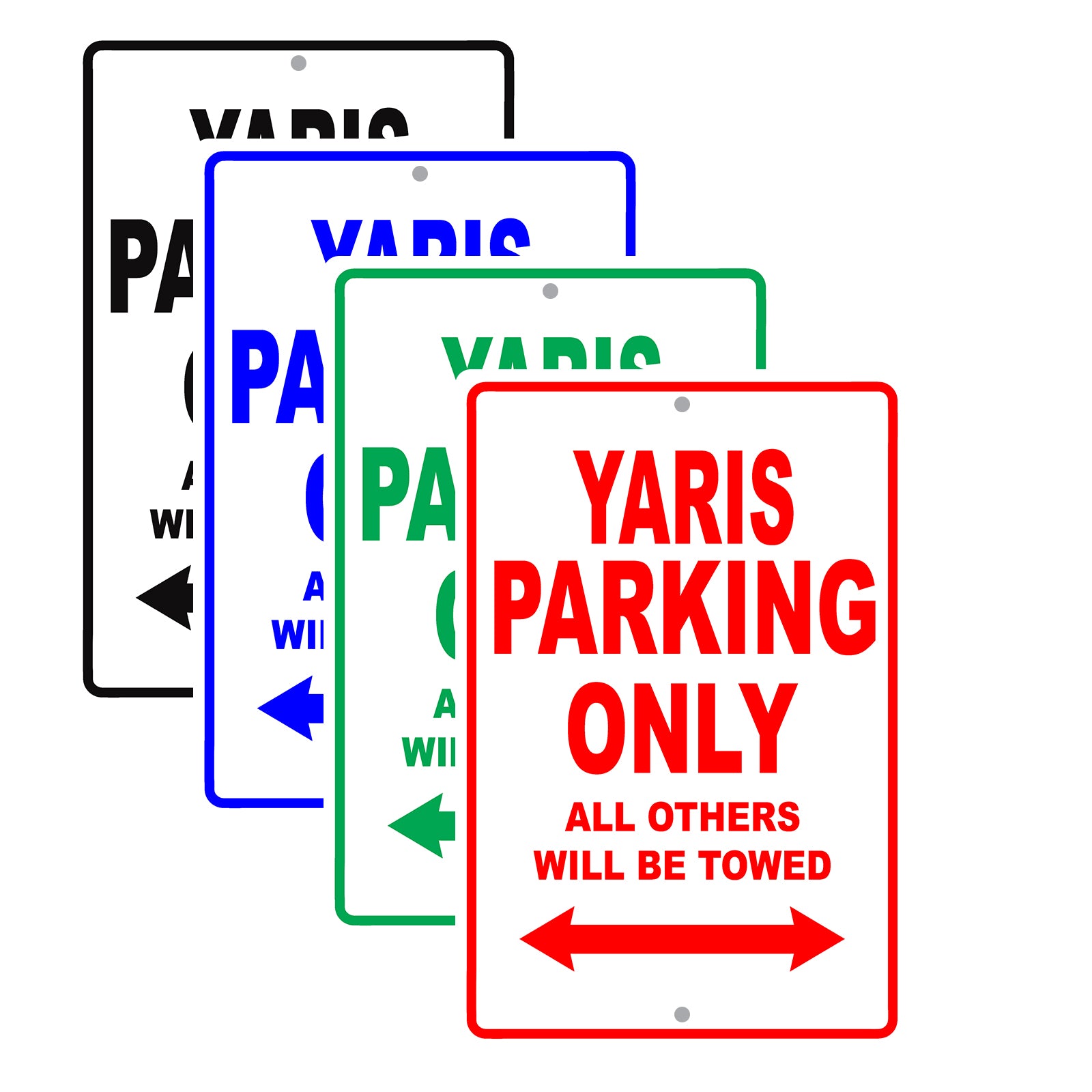Toyota Yaris Parking Only All Others Will Be Towed Aluminum Decor Garage Sign