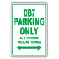 Aston Martin Db7 Parking Only Others Will Be Towed Aluminum Decor Garage Sign