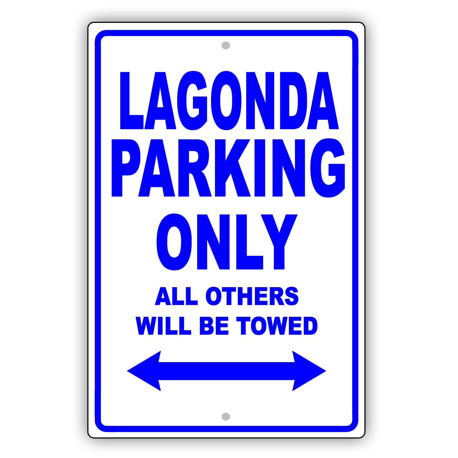 Aston Martin Lagonda Parking Only All Others Will Be Towed Aluminum Decor Garage Sign