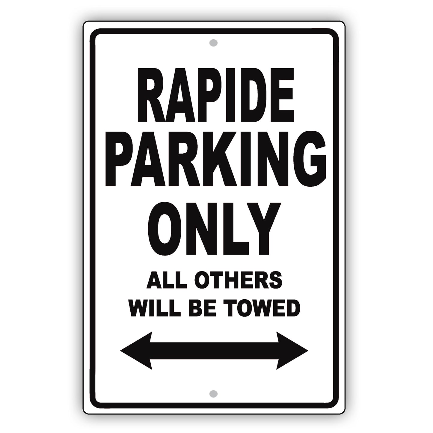 Aston Martin Rapide Parking Only All Others Will Be Towed Aluminum Decor Garage Sign