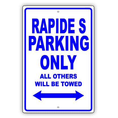 Aston Martin Rapide S Parking Only Others Will Be Towed Aluminum Decor Garage Sign