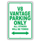 Aston Martin V8 Vantage Parking Only All Others Will Be Towed Aluminum Garage Sign