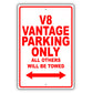 Aston Martin V8 Vantage Parking Only All Others Will Be Towed Aluminum Garage Sign