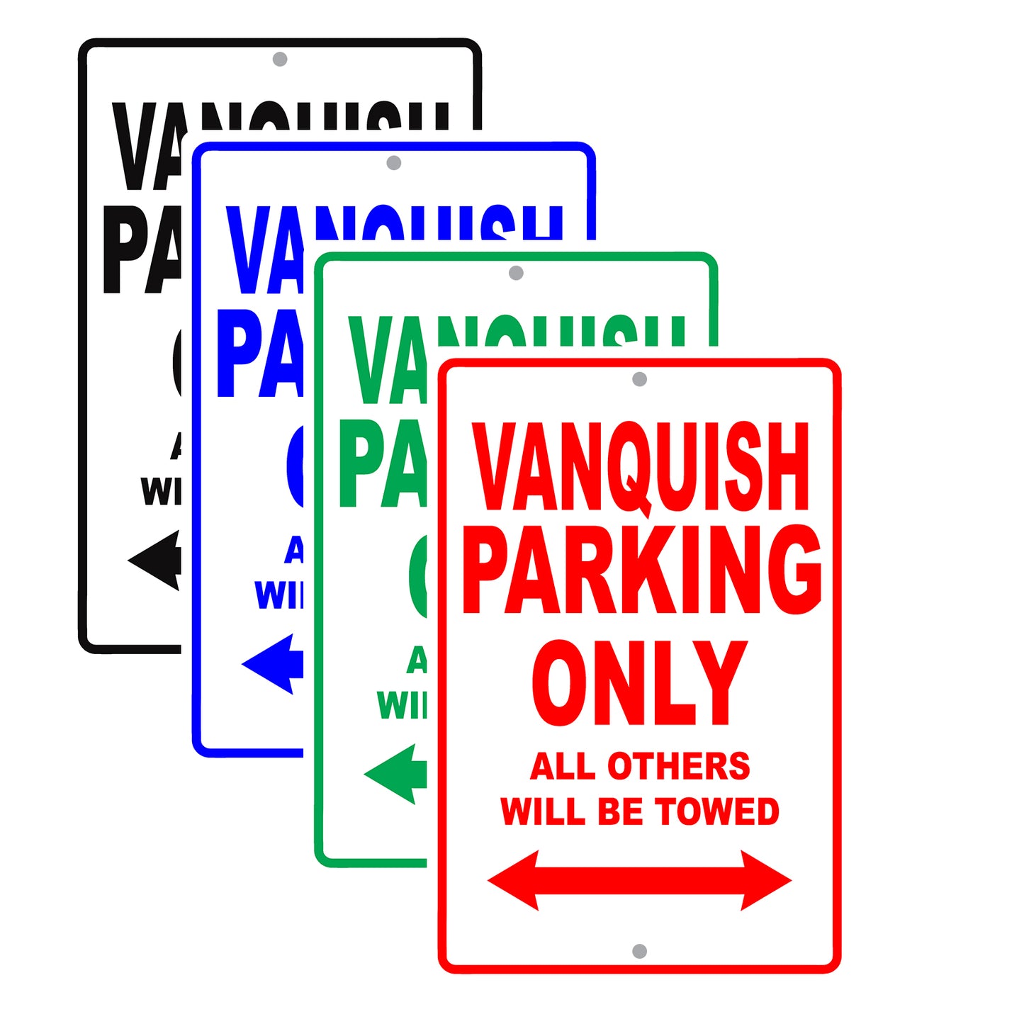 Aston Martin Vanquish Parking Only Others Will Be Towed Aluminum Decor Garage Sign