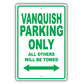 Aston Martin Vanquish Parking Only Others Will Be Towed Aluminum Decor Garage Sign