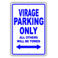 Aston Martin Virage Parking Only All Others Will Be Towed Aluminum Decor Garage Sign