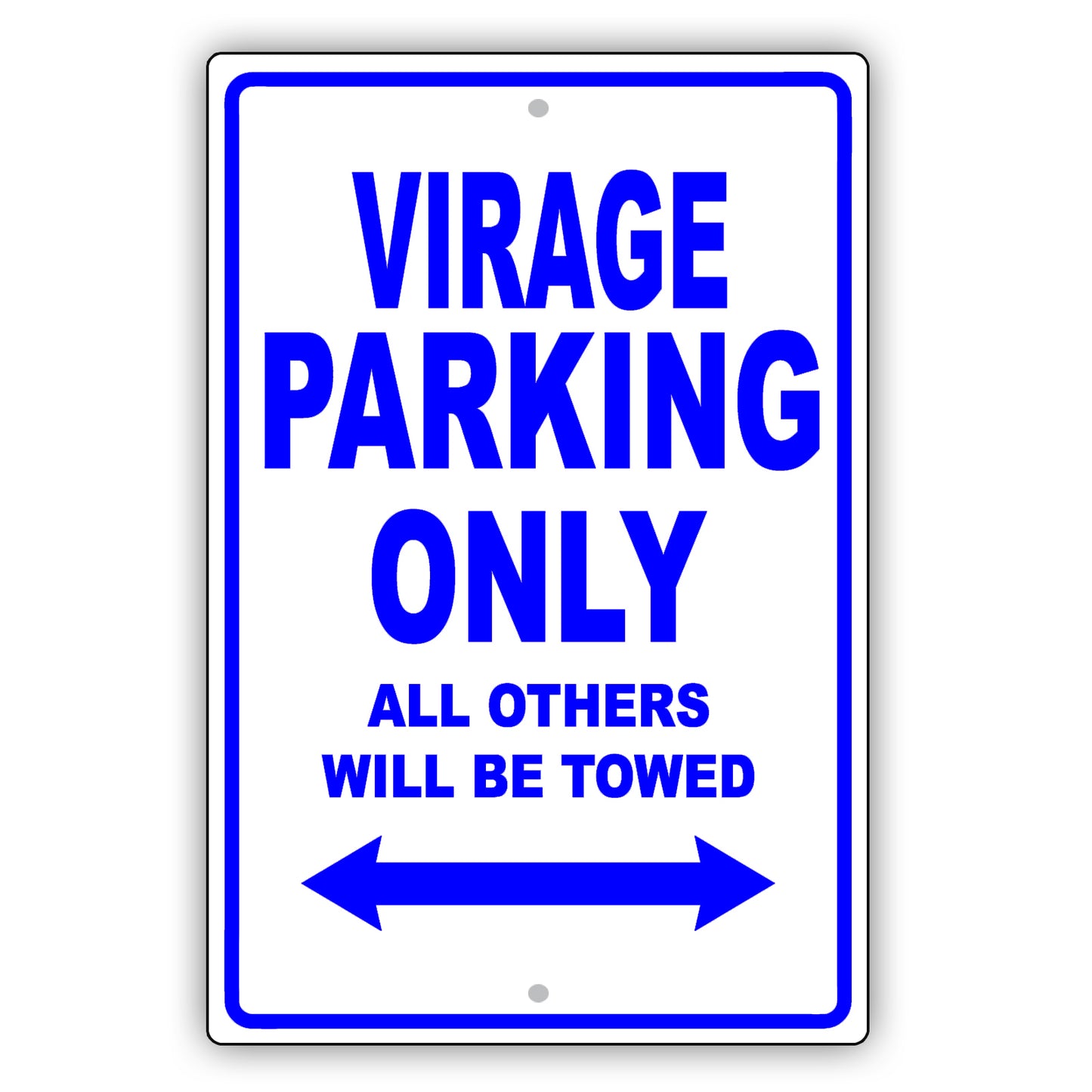 Aston Martin Virage Parking Only All Others Will Be Towed Aluminum Decor Garage Sign