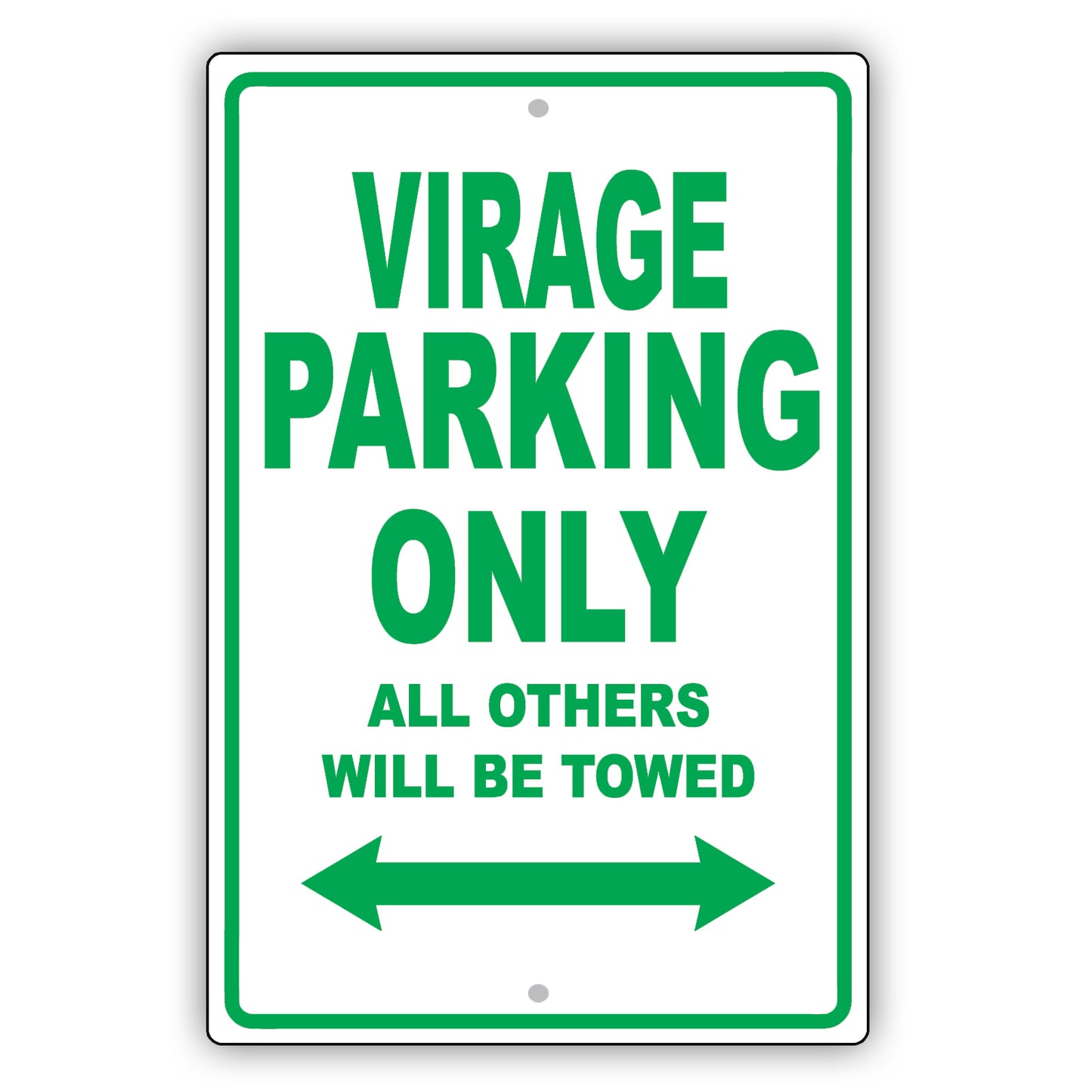 Aston Martin Virage Parking Only All Others Will Be Towed Aluminum Decor Garage Sign