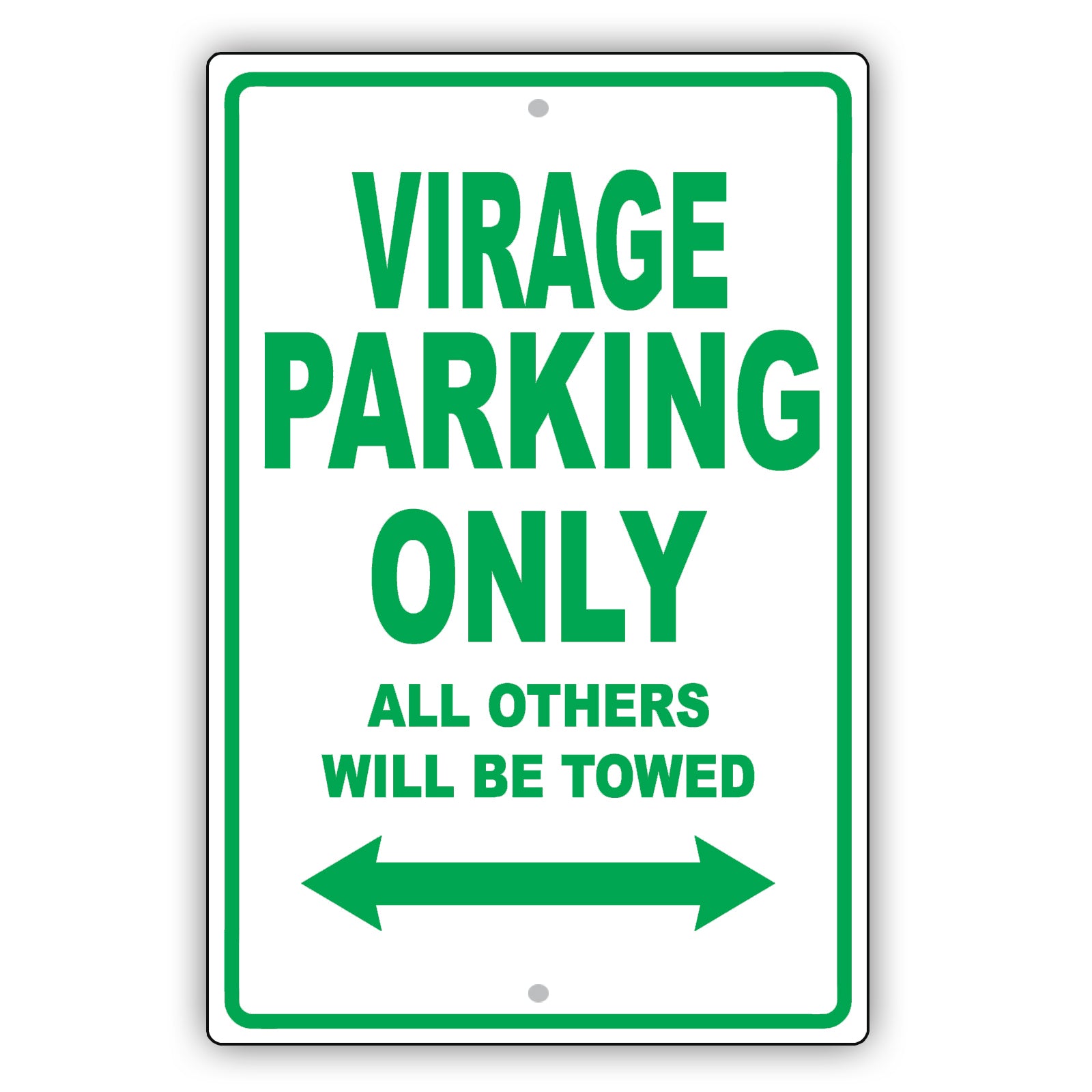Aston Martin Virage Parking Only All Others Will Be Towed Aluminum Decor Garage Sign