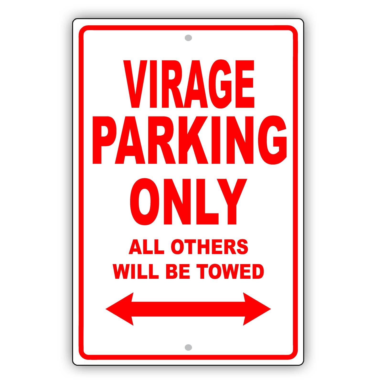 Aston Martin Virage Parking Only All Others Will Be Towed Aluminum Decor Garage Sign