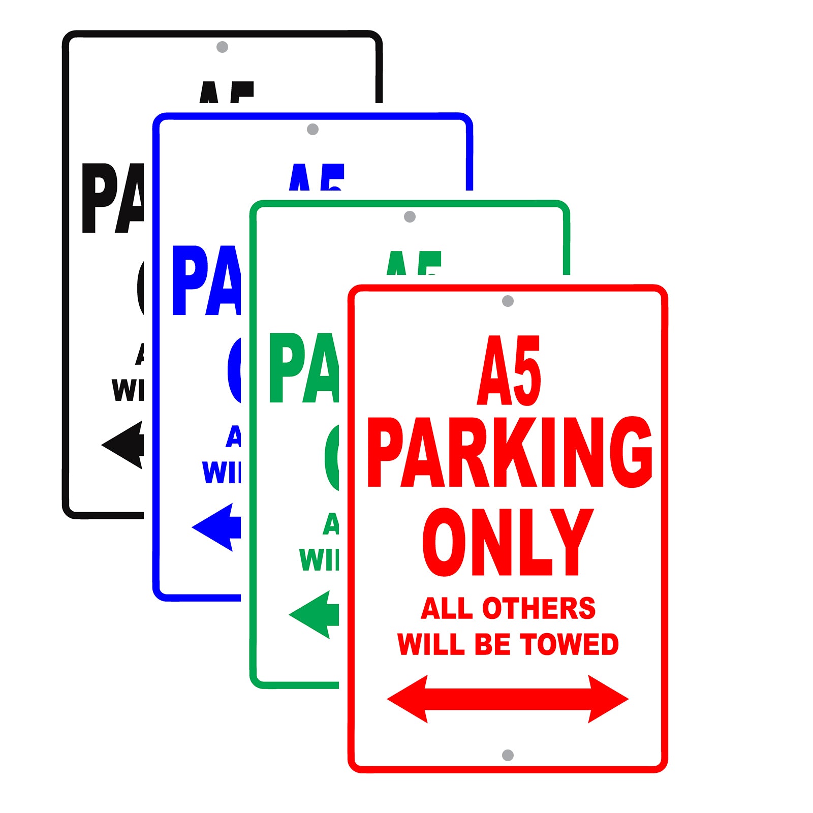 Audi A5 Parking Only All Others Will Be Towed Aluminum Decor Garage Sign