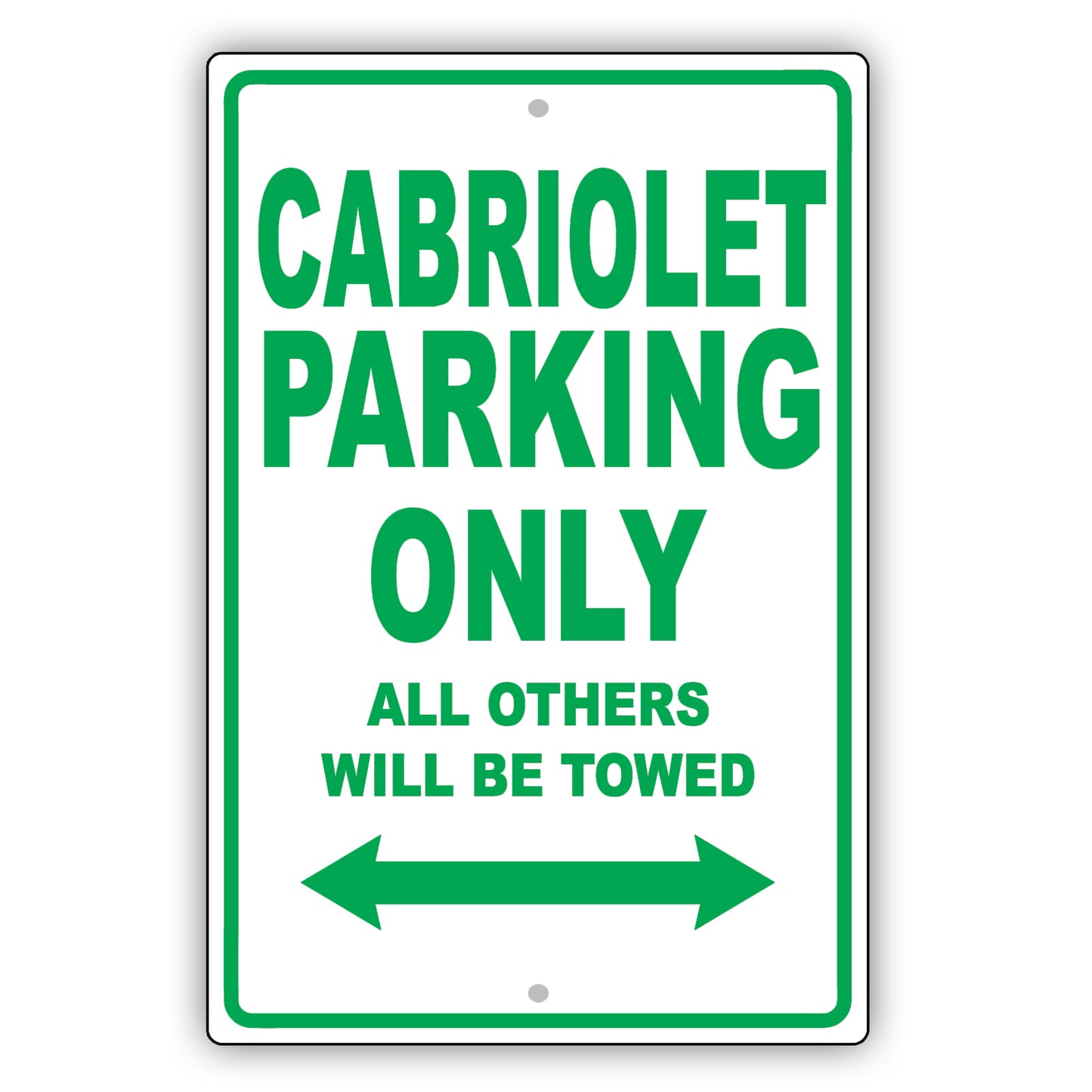 Audi Cabriolet Parking Only All Others Will Be Towed Aluminum Decor Garage Sign