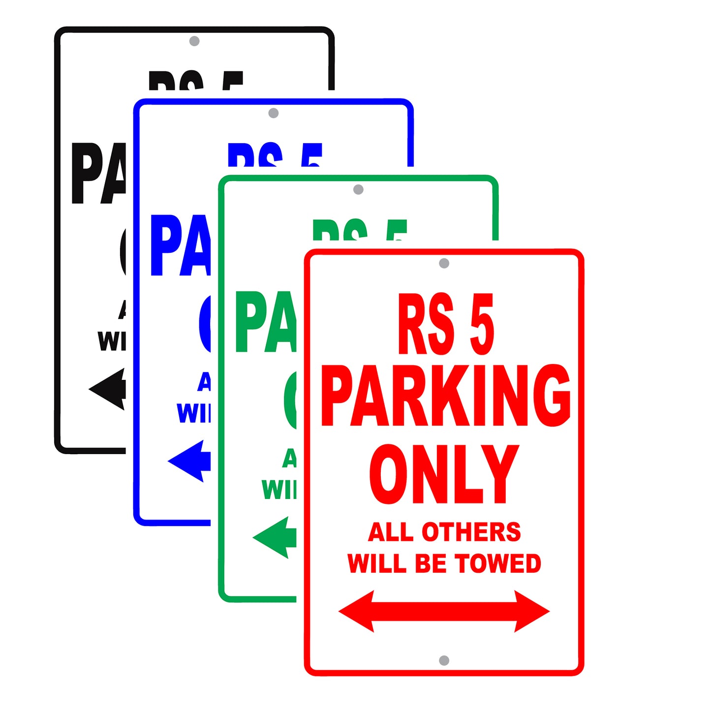 Audi Rs 5 Parking Only All Others Will Be Towed Aluminum Decor Garage Sign