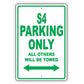 Audi S4 Parking Only All Others Will Be Towed Aluminum Decor Garage Sign