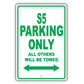 Audi S5 Parking Only All Others Will Be Towed Aluminum Decor Garage Sign