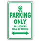Audi S6 Parking Only All Others Will Be Towed Aluminum Decor Garage Sign