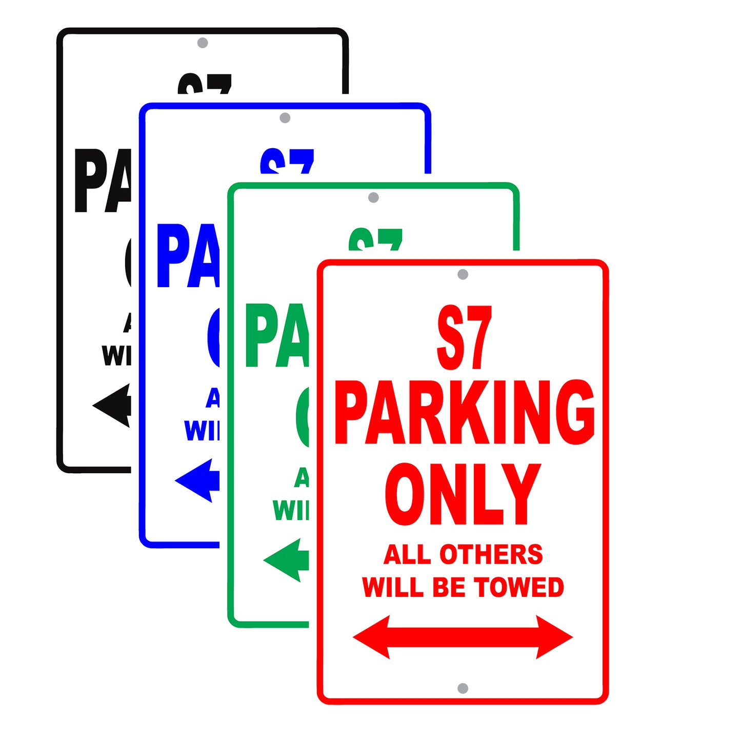 Audi S7 Parking Only All Others Will Be Towed Aluminum Decor Garage Sign