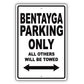 Bentley Bentayga Parking Only Others Will Be Towed Aluminum Decor Garage Sign