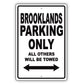 Bentley Brooklands Parking Only All Others Will Be Towed Aluminum Decor Garage Sign