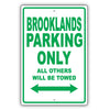 Bentley Brooklands Parking Only All Others Will Be Towed Aluminum Decor Garage Sign