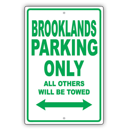Bentley Brooklands Parking Only All Others Will Be Towed Aluminum Decor Garage Sign